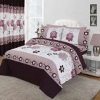 Blackcurrant Floral Design Duvet Cover & Pillowcases SEASONS