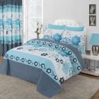 Blue Floral Design Duvet Cover & Pillowcases SEASONS