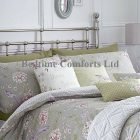 Grey, Lilac, Pink Floral/Bird Duvet Cover + Pillow Case JAZE