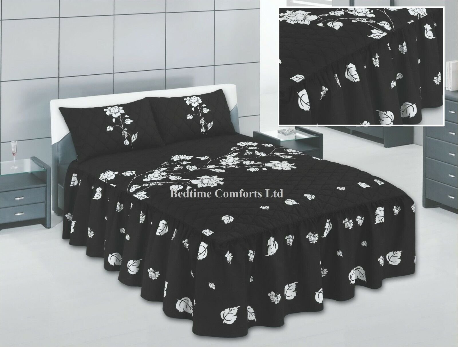 Fitted Frilled Black Fitted Frilled Black