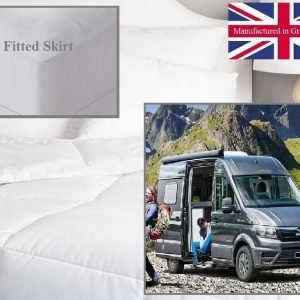 Camper Van Quilted Fitted Mattress Topper (Various Sizes)