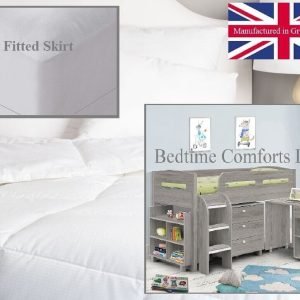 Cabin Bed / High Sleeper FITTED Quilted Mattress TOPPER - MID RANGE