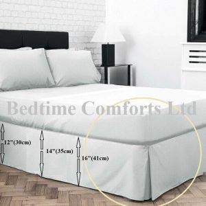 SMALL SINGLE 2'6" x 5'9" (Pleated) FITTED VALANCE SHEET Over Mattress 30" x 69"