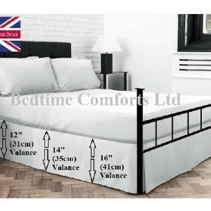 Split Corner Bed Valance Sheet (Under Mattress) 300 Thread Count (Pleated)