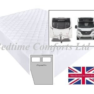 Caravan / Motor Home Fitted Mattress Protector - Corner Cut