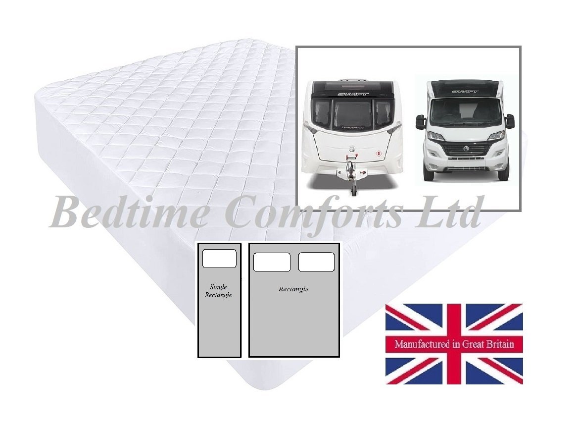 Caravan Motor Home Fitted Mattress Protector rectangle