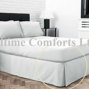 Euro IKEA King Size Fitted Valance Sheet (Pleated) Over Mattress (63" x 78")
