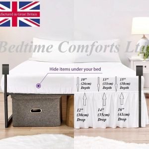 Split Corner Fitted Valance Sheet (Over Mattress) 300 Thread Count (Frilled)