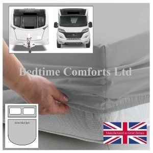 Caravan / Motor Home Fitted Sheet - Transverse DOUBLE Island Bed (2 pce)