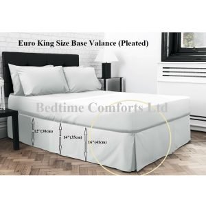 Euro / Ikea King Size Base Valance (Under Mattress) Pleated