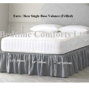 Euro / Ikea Single Base Valance (Under Mattress) FRILLED
