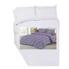 Corner Cut Off Double Duvet Cover Set - PURPLE LADA