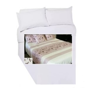 Corner Cut Off Double Duvet Cover Set - BUTTERFLY PINK
