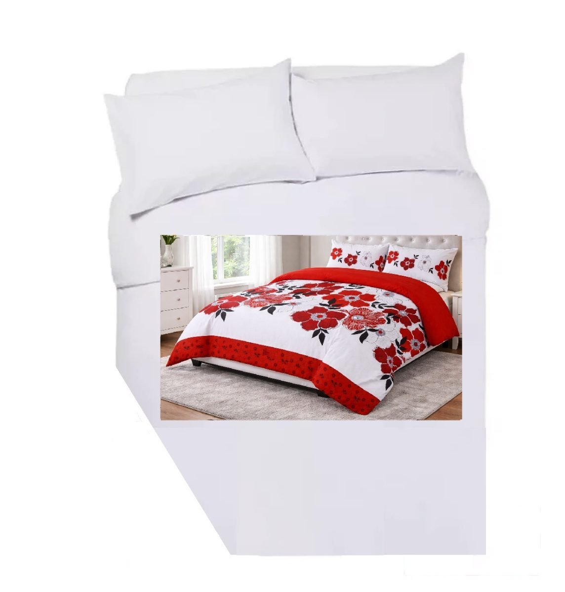 CARAVAN DUVET COVER RED MARNA LH