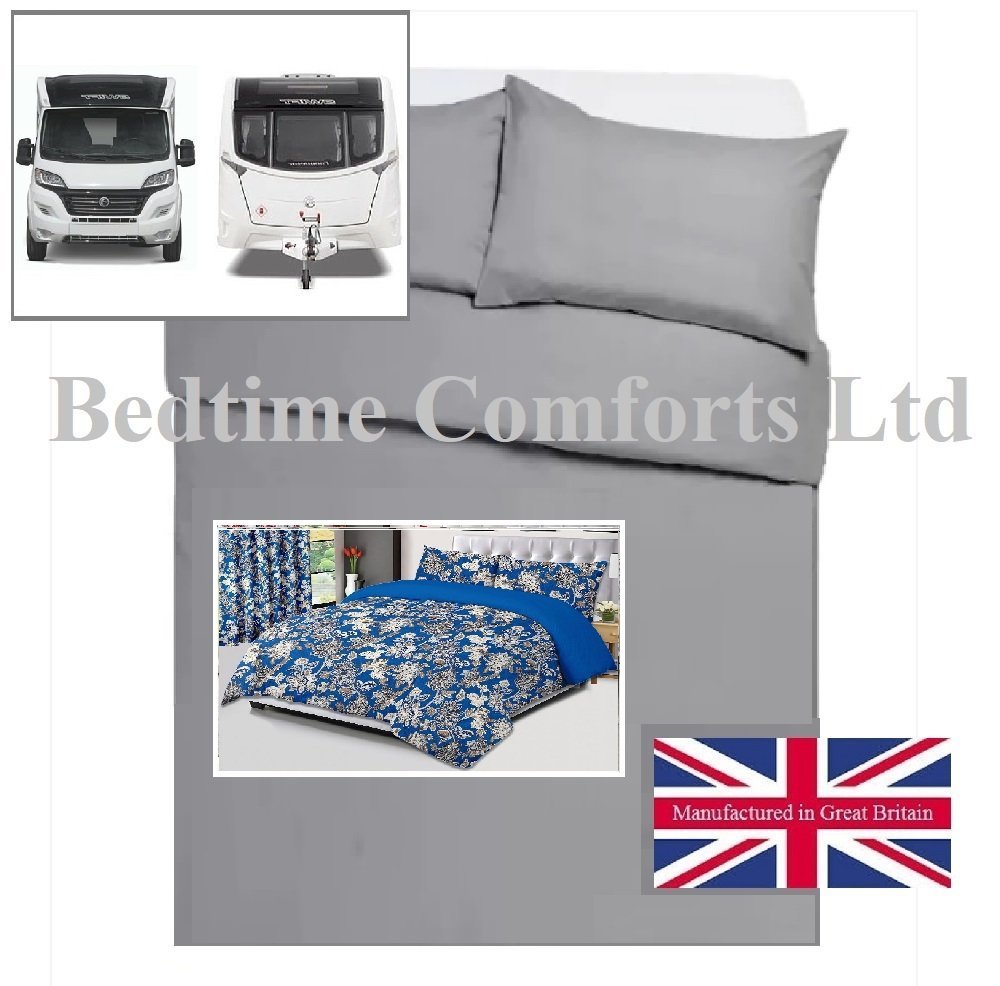 CARAVAN MOBILE HOME DUVET COVER MADRID BLUE Caravan / Motor Home Duvet Cover Set - MADRID BLUE