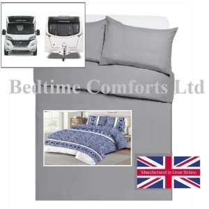 Caravan / Motor Home Duvet Cover Set - SWIRL BLUE
