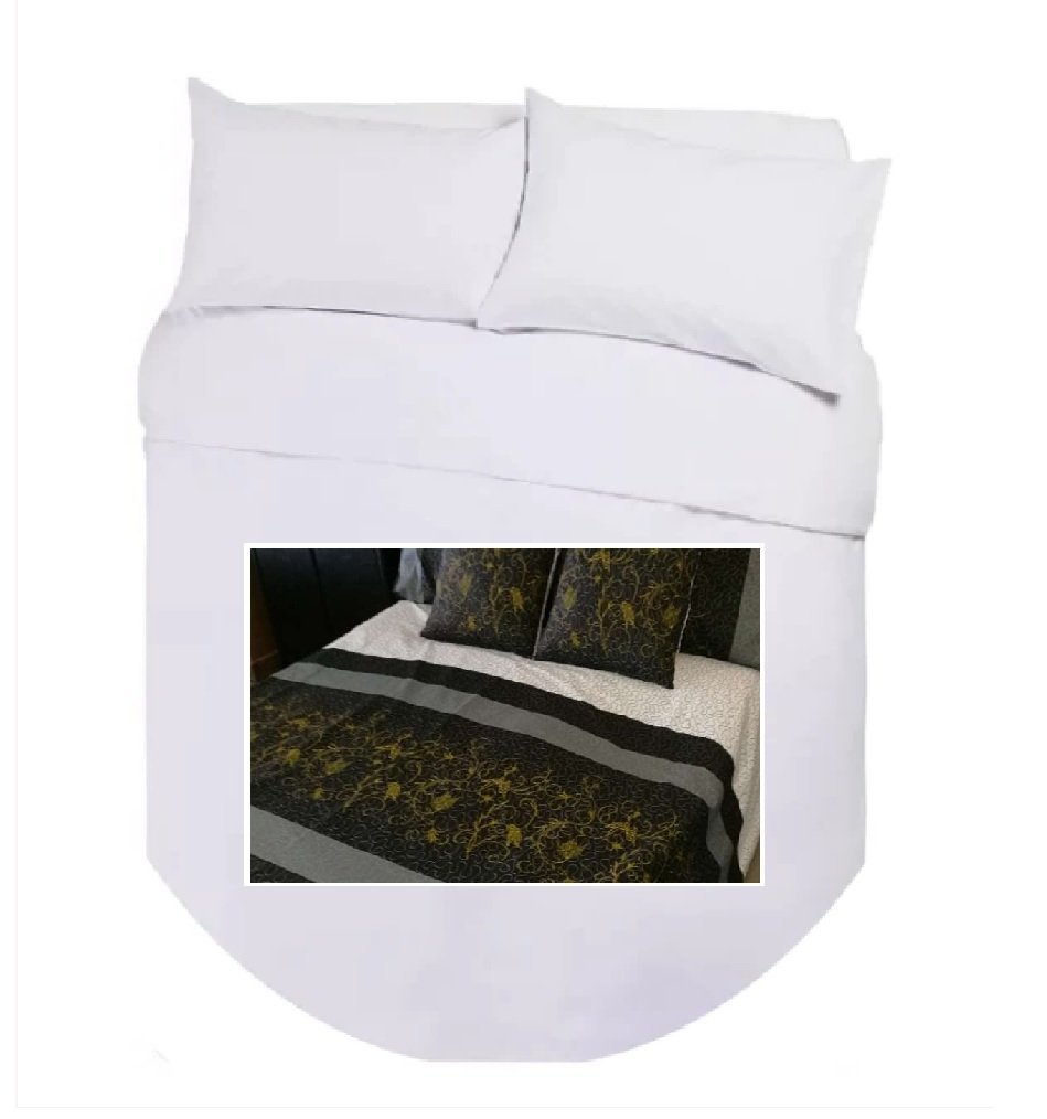 ISLAND BED DUVET COVER BLACK BUTTERFLY Island Bed Double Duvet Cover Set - BUTTERFLY BLACK