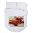 Island Bed Double Duvet Cover Set - RED GLAMOUR