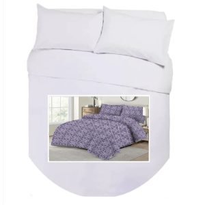 Island Bed Double Duvet Cover Set - PURPLE LADA