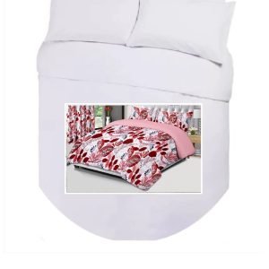Island Bed Double Duvet Cover Set - RED LEAVES