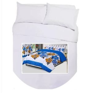 Island Bed Double Duvet Cover Set - BLUE MARNA