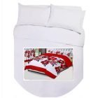 Island Bed Double Duvet Cover Set - RED MARNA