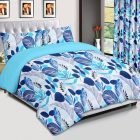 IKEA / EURO SIZE Duvet Cover Set -LEAVES - BLUE