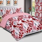 IKEA / EURO SIZE Duvet Cover Set -LEAVES - RED