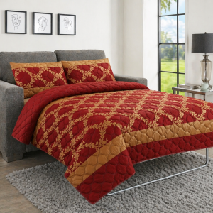 Sofa Bed Duvet Cover Set-GLAMOUR - RED