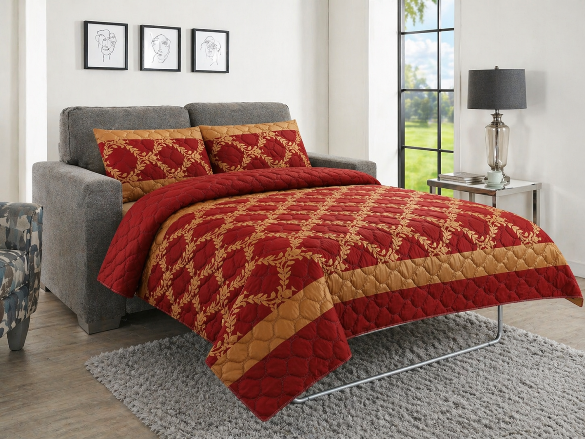 GLAMOUR RED SOFA BED Sofa Bed Duvet Cover Set-GLAMOUR - RED