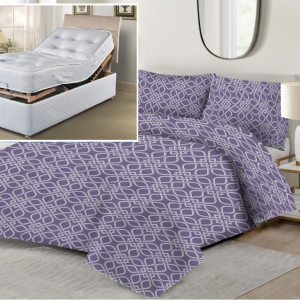 Adjustable Bed Duvet Cover Set - LADA - PURPLE