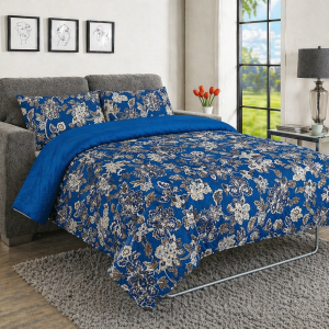 Sofa Bed Duvet Cover Set - MADRID - BLUE