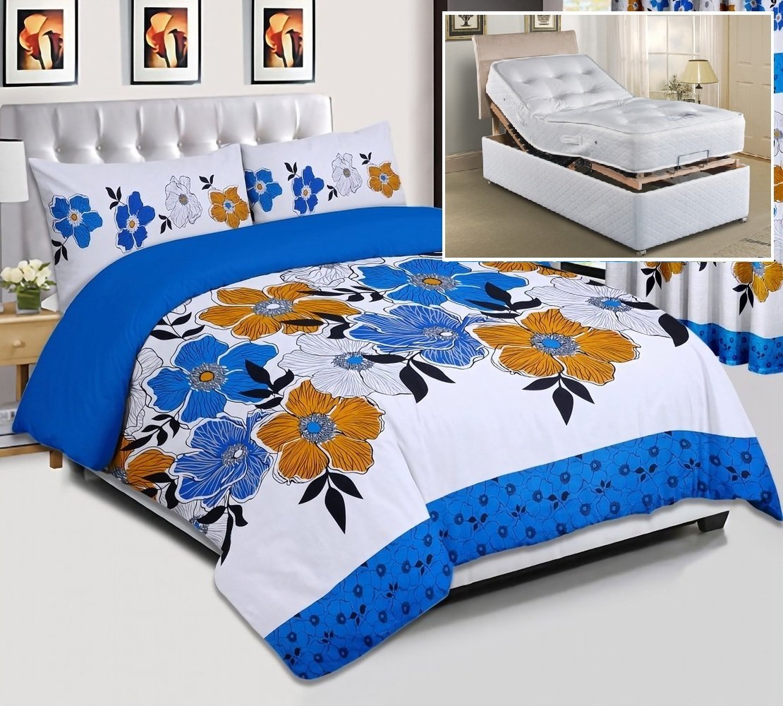 Adjustable Bed Duvet Cover Set - MARNA BLUE