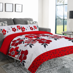 Sofa Bed Duvet Cover Set - MARNA - RED