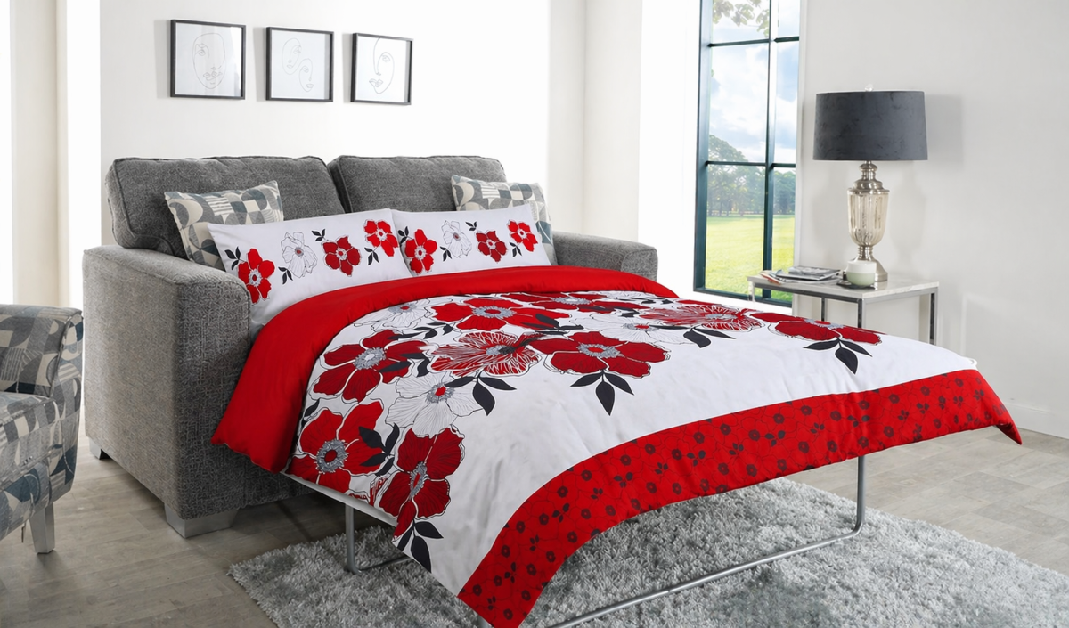 MARNA RED SOFA BED Sofa Bed Duvet Cover Set - MARNA - RED
