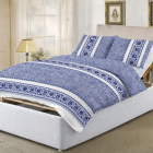 Adjustable Bed Duvet Cover Set - SWIRL- BLUE