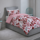 Shorty Bed Duvet Cover Set - LEAVES - RED