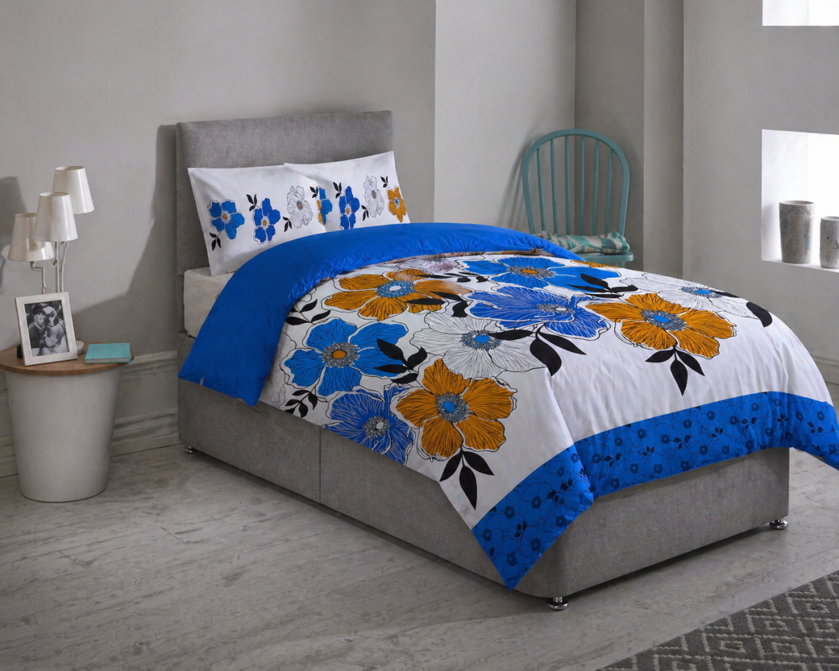 MARNA BLUE Shorty Bed Duvet Cover Set - MARNA - BLUE