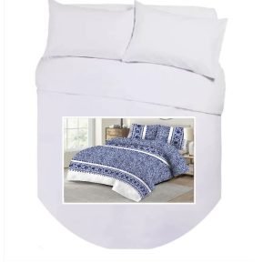 Island Bed Double Duvet Cover Set - BLUE SWIRL