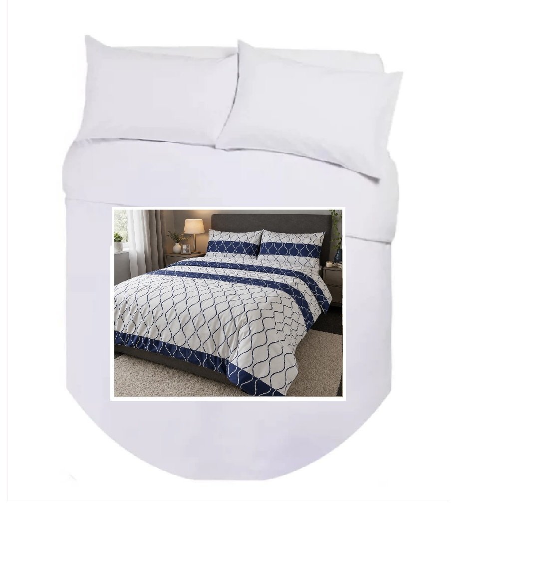 ISLAND BED DUVET COVER WAVE BLUE