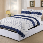 Adjustable Bed Duvet Cover Set - WAVE - BLUE