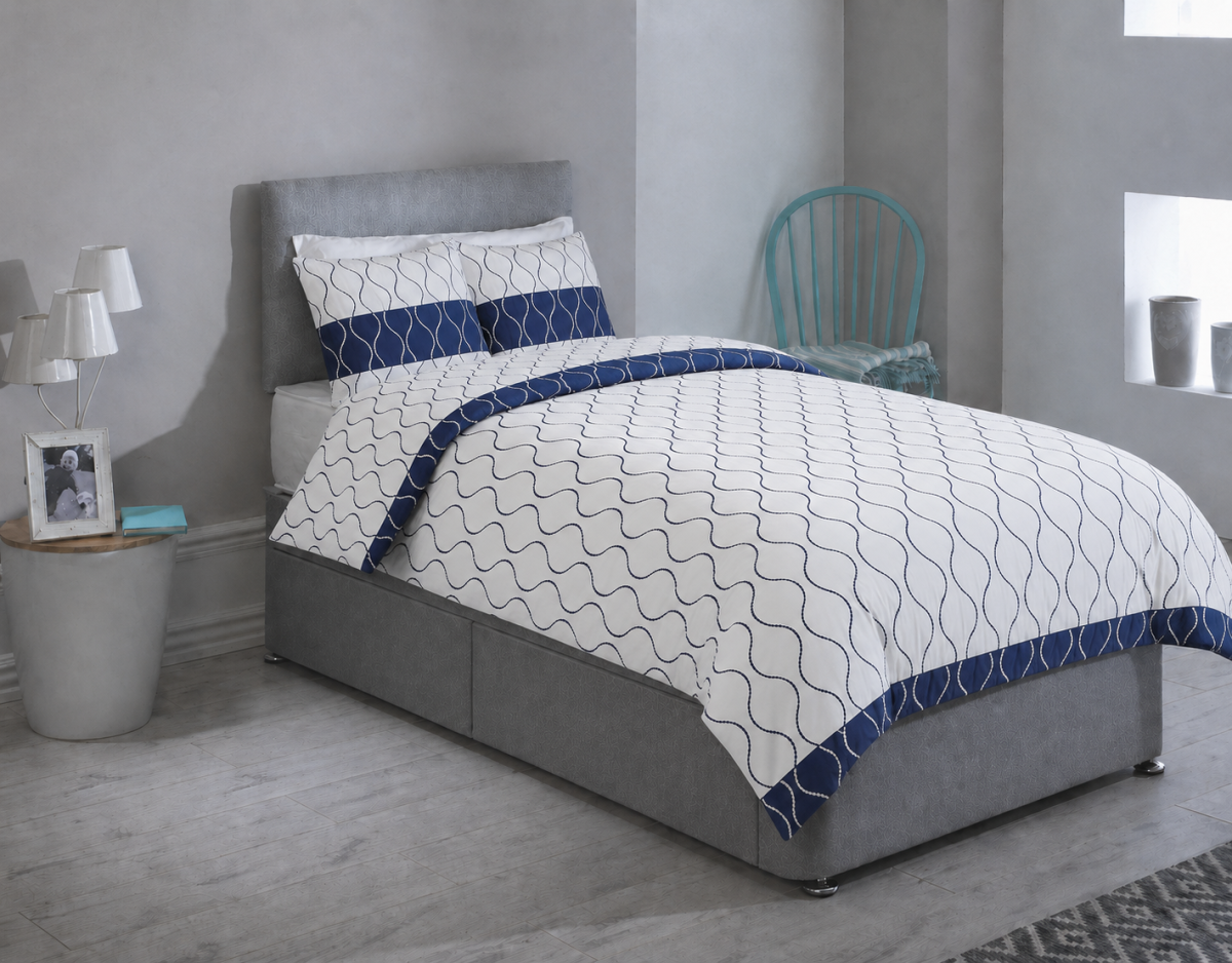 Shorty Bed Duvet Cover Set - WAVE- BLUE