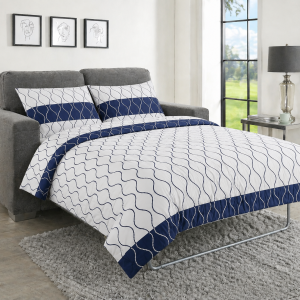 Sofa Bed Duvet Cover Set - WAVE- BLUE